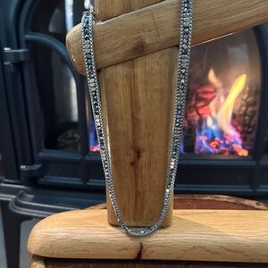 Stella & Dot Beaded Weaved Silver and Gold Chain Necklace GIFT WRAPPED